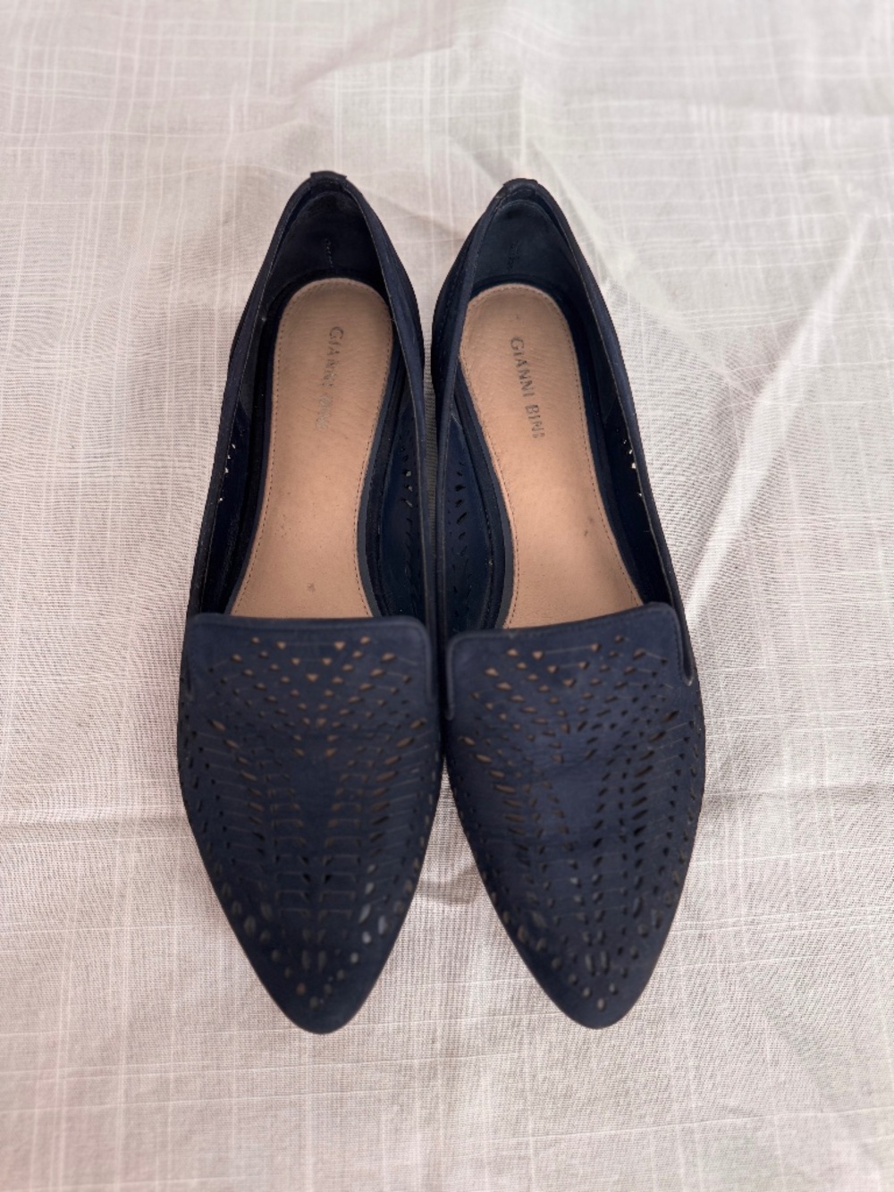 Gianni Bini Navy Suede Ballet Flats Women's Size 11